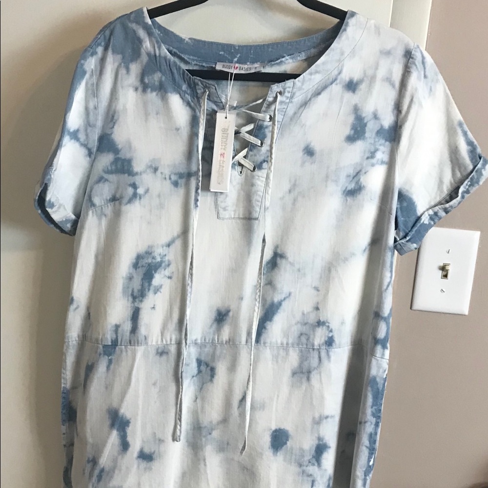 Tie Dye Denim Dress